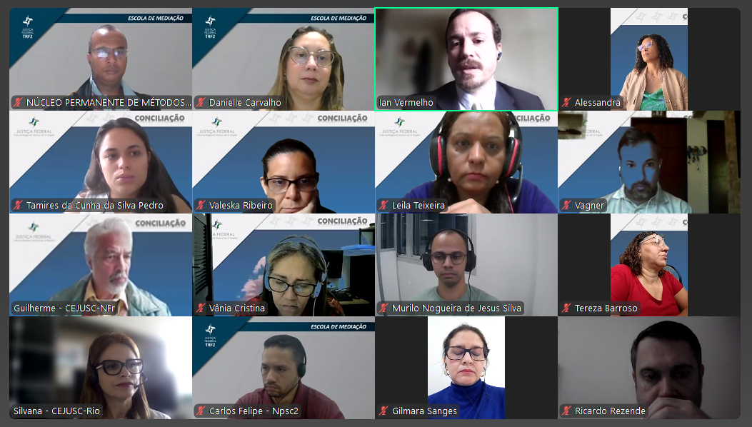 Alunos do curso de formação de mediadores judiciais