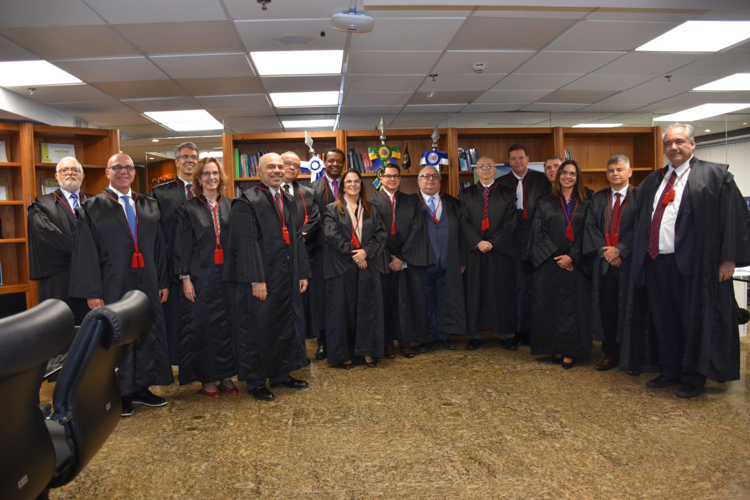 Magistrados participantes da cerimônia