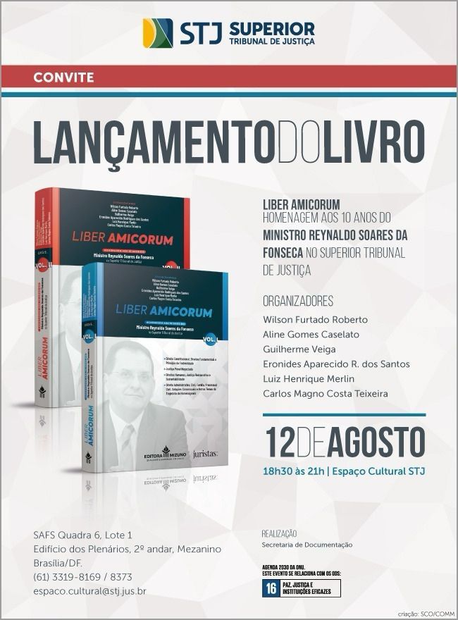 Lançamento de livro no Espaço Cultural STJ