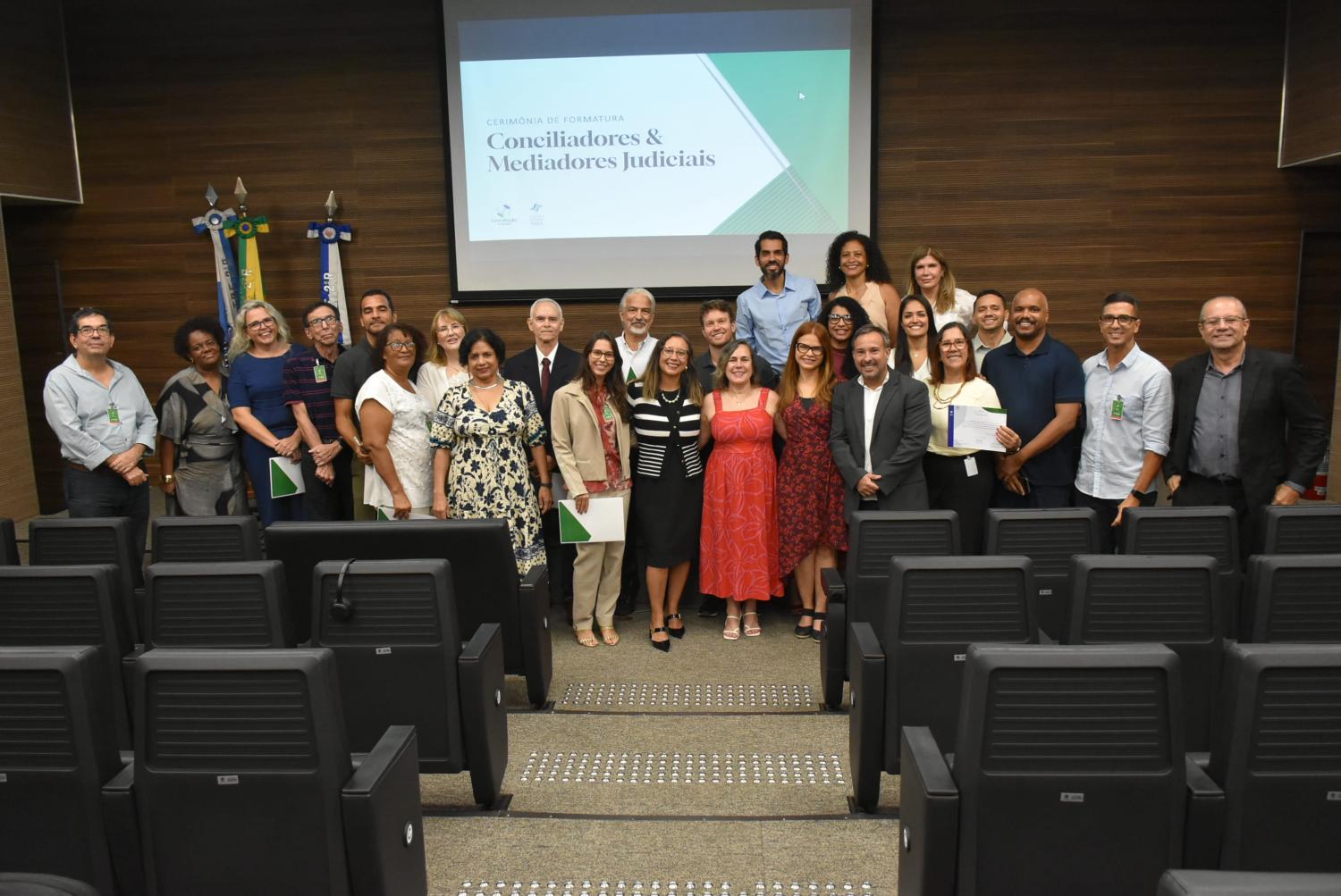 Evento reuniu alunos que concluíram os cursos de Formação de Conciliadores e de Mediadores Judiciais