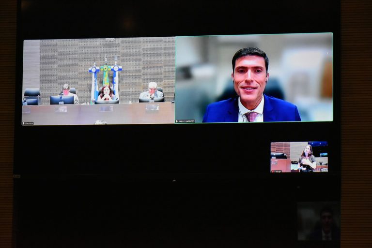O procurador regional da República da 1ª Região, Pablo Coutinho Barreto, participou dos debates por videoconferência