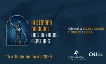 Banner da III Semana Nacional dos Juizados Especiais