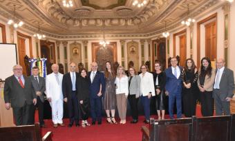 Homenagados e convidados do evento ocorrido no CCJF