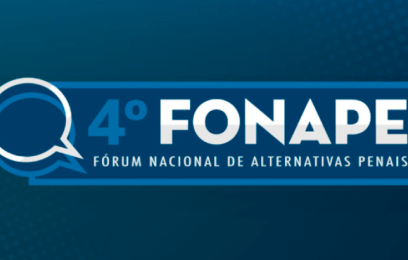 Logomarca do 4º Fonape, sobre fundo azul