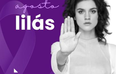  mulher branca com mão em formato de basta 