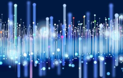 fundo preto com raios azuis