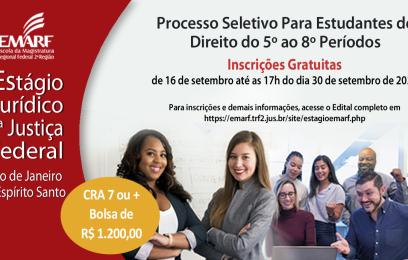 Banner do Estágio Jurídico na Justiça Federal - RJ