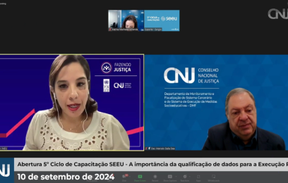 Imagem da abertura do curso online do 5º Ciclo de Capacitação sobre o SEEU