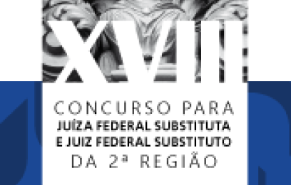 Banner do XVIII Concurso para juíza federal substituta e juiz federal substituto da Segunda Região