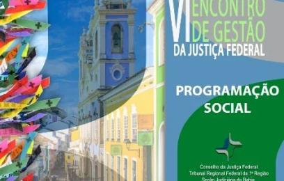 Banner do VI Encontro de Gestão da Justiça Federal