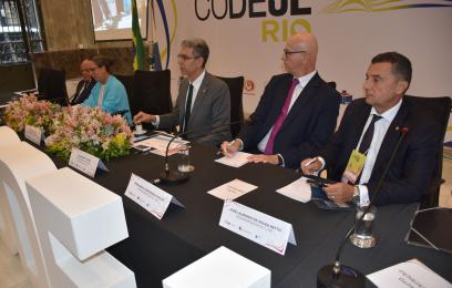 Palestra do presidente do TRF2, dsembargador federal Guilherme Calmon