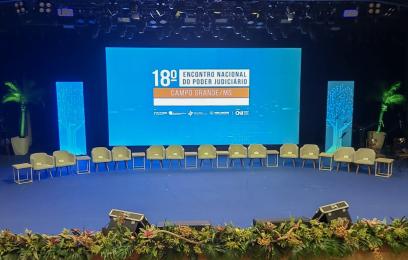 Palco do 18º Encontro Nacional do Poder Judiciário. FOTO: Ag. CNJ 