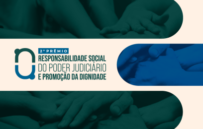 Logo do Prêmio Responsabilidade Social do Poder Judiciário e Promoção da Dignidade. Arte: Lucas Moreira
