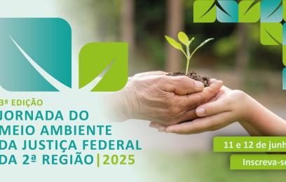 Banner da II Jornada do Meio Ambiente da Justiça Federal da Segunda Região