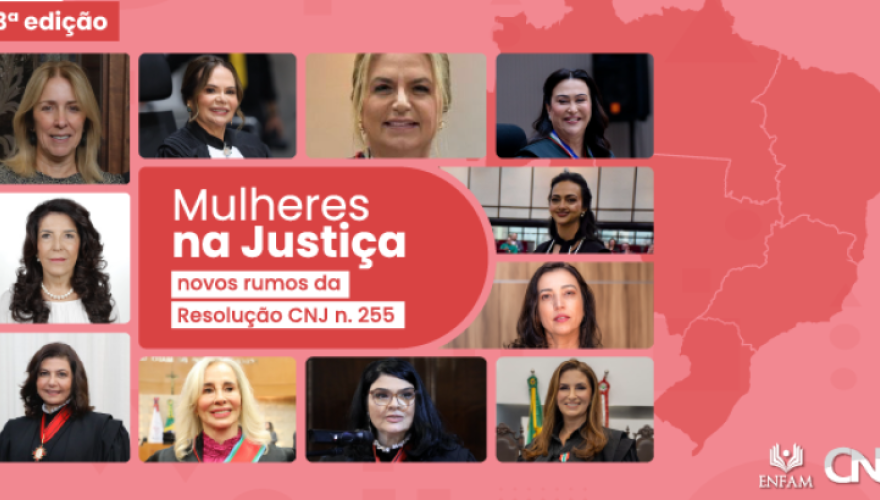 Banner do evento, com foto de onze mulheres participantes.
